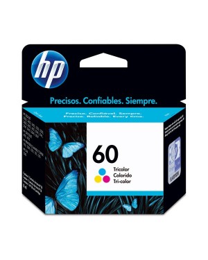 CC643WB - HP - Cartucho de tinta 60 ciano magenta amarelo Deskjet D2560