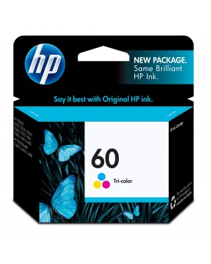 CC643WN - HP - Cartucho de tinta 60 ciano magenta amarelo Deskjet D2560