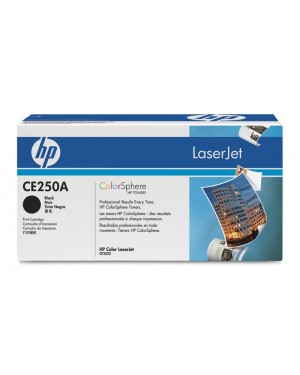 CE250A - HP - Toner 504A preto Color LaserJet CP3525 CM3530