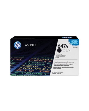 CE260A - HP - Toner 647A preto Color LaserJet Enterprise CM4540 CM4540f CM4540fskm CP4025dn