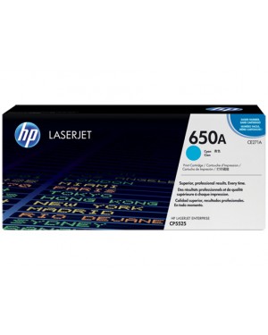 CE271AC - HP - Toner 650A ciano Color LaserJet Enterprise CP5525