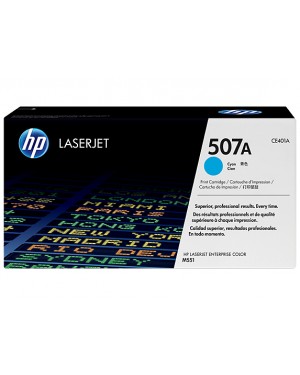 CE401YC - HP - Toner 507A ciano LaserJet Enterprise 500 color M551n MFP M575dn Laserjet M