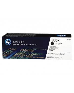 CE410XD - HP - Toner 305X preto Color LaserJet 300/400