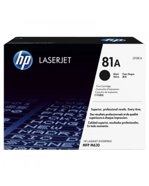 CF281A - HP - Toner 81A preto MFP M630z M630dn M630f M630h