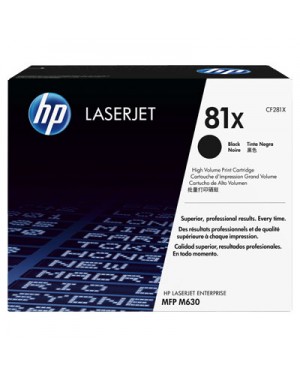 CF281X - HP - Toner 81X preto MFP M630z M630dn M630f M630h