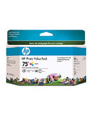 CG501AN - HP - Cartucho de tinta 75 ciano magenta amarelo