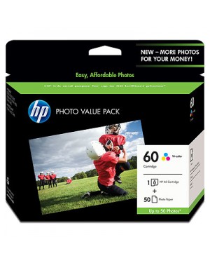 CG845AN - HP - Cartucho de tinta 60 ciano magenta amarelo