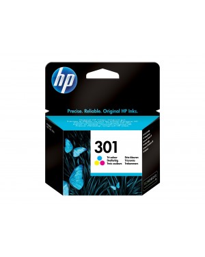 CH562EE - HP - Cartucho de tinta 301 ciano magenta amarelo Deskjet 1000 1050 1050se 2000 2050 2050se 3000 3050 3050s