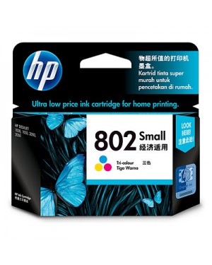 CH562ZZ - HP - Cartucho de tinta 802 ciano magenta amarelo Deskjet 2050 J510