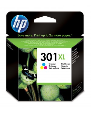 CH564EE - HP - Cartucho de tinta 301XL ciano magenta amarelo Deskjet 1000 1050 1050se 2000 2050 2050se 3000 3050 3050s