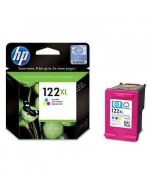 CH564HE - HP - Cartucho de tinta 122XL ciano magenta amarelo Deskjet 1050 2050 2050s