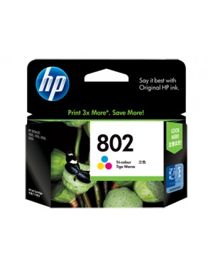 CH564ZZ - HP - Cartucho de tinta 802 ciano magenta amarelo Deskjet 2050 J510