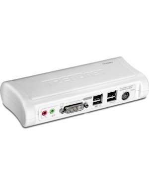 TK-204UK - Outros - Chaveador KVM USB com 2 Portas DVI com Áudio e Cabos KVM Inclusos TRENDNET