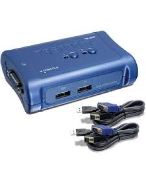 TK-207K - Outros - Chaveador KVM USB com 2 Portas e 2x Cabos KVM Inclusos TRENDnet