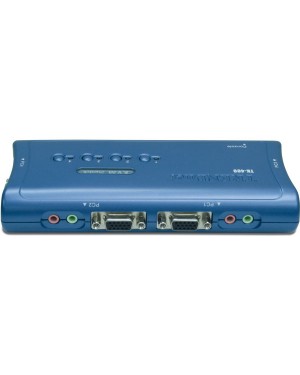 TK-409K - Outros - Chaveador KVM USB com 4 Portas com Áudio e 4x Cabos KVM Inclusos TRENDnet