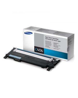 CLT-C406S/XAX - Samsung - Toner CLT-C406S ciano CLP365W CLX3305FW