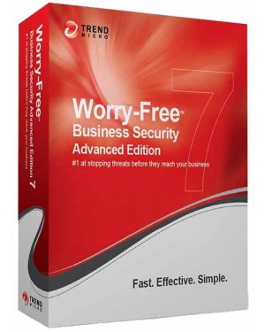 CM00261871 - Trend Micro - Software/LicenÃ§a Worry-Free Business Security 7 Advanced, CrsGd, 2Pdt, 26-50u, 1Y, Win, ML