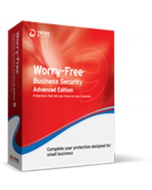 CM00871735 - Trend Micro - Software/Licença Worry-Free Business Security 9 Advanced, EDU, 12m, 11-25u