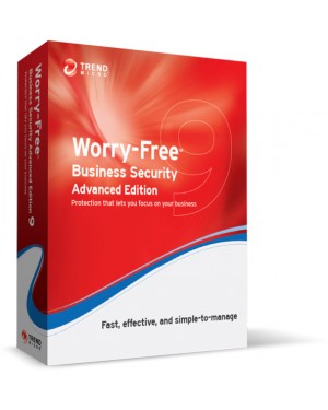 CM00872159 - Trend Micro - Software/Licença Worry-Free Business Security 9 Advanced, RNW, 12m, 101-250u