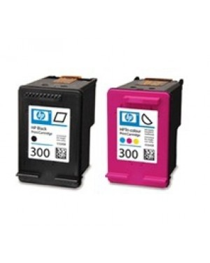 CN637EEBL - HP - Cartucho de tinta 300 preto ciano magenta amarelo Deskjet D1660 D2560 D2660 D5560 F2420 F2480 F2492 F4210 F422