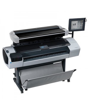 CQ653C#B1K - HP - Impressora plotter Designjet T1200 HD Multifunction Printe