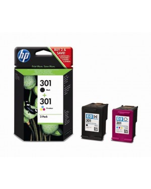 CR340EE#301 - HP - Cartucho de tinta preto, ciano, magenta, amarelo 301