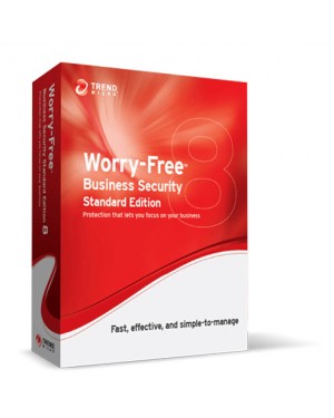 CS00710160 - Trend Micro - Software/Licença Worry-Free Business Security 8 Standard, RNW, 29m, 101-250u, ML