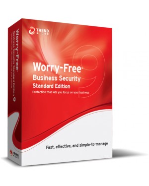 CS00873146 - Trend Micro - Software/Licença Worry-Free Business Security 9 Standard, GOV, RNW, 2m, 5u