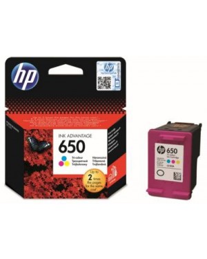 CZ102A - HP - Cartucho de tinta 650 ciano magenta amarelo DeskJet Ink Advantage 2515 2516.