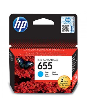 CZ110AE - HP - Cartucho de tinta 655 ciano Deskjet Ink Advantage 3525/4625