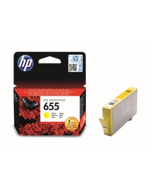 CZ112A - HP - Cartucho de tinta 655 amarelo DeskJet Ink Advantage 3520 4620 5520 6520.