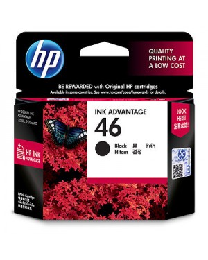 CZ637AE - HP - Cartucho de tinta 46 preto