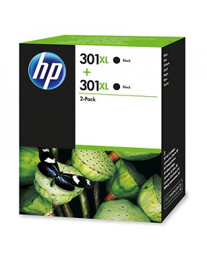 D8J45AE - HP - Cartucho de tinta 301XL preto Deskjet