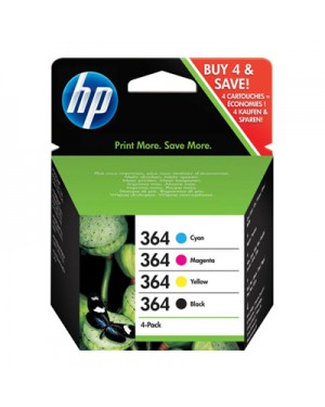 E5Y86AE - HP - Cartucho de tinta 364 preto ciano magenta amarelo Photosmart 5520 eAiO 5525 6520 7520