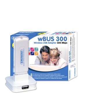 EM4555 - Eminent - Placa de rede Wireless 300 54 USB