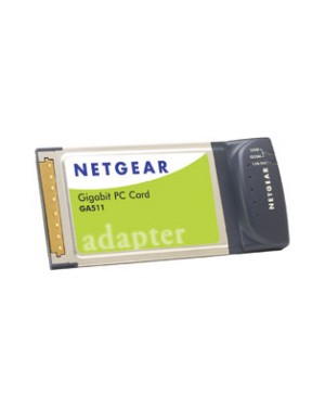 GA511FS - Netgear - Placa de rede 1000 Mbit/s CardBus