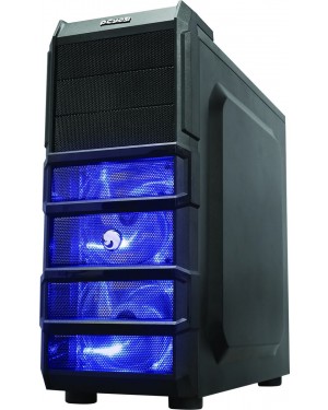 Bizon-LB - Outros - Gabinete Gamer 3GB sem fonte Preto com LED Azul PC Yes