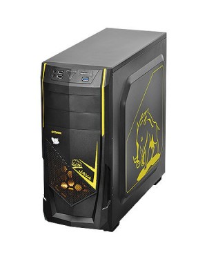 Java-LY - Outros - Gabinete Gamer Java 2B sem fonte Preto com Led Amarelo PCYES