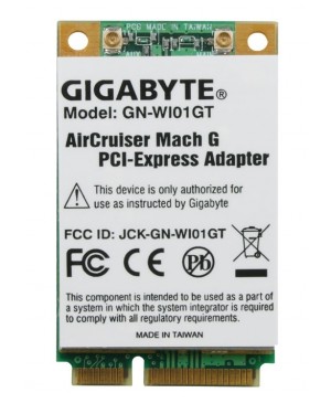 GN-WI01GT-US - Gigabyte - Placa de rede Wireless 108 Mbit/s PCI-E