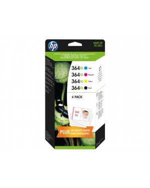 J3M83AE - HP - Cartucho de tinta 364XL preto ciano magenta amarelo