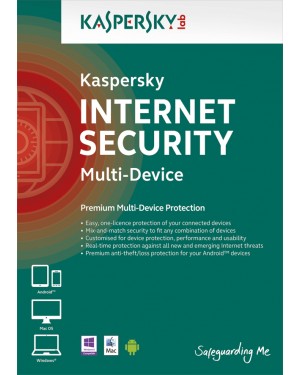 KL1941ACCDS - Kaspersky Lab - Software/Licença Internet Security Multi-Device