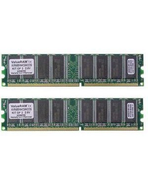 KVR400X64C3AK2 - Kingston Technology - Memoria RAM 2GB DDR 400MHz 2.6V