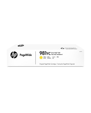 L0R19YC - HP - Cartucho de tinta 981YC amarelo PageWide Managed Color MFP E58650 series