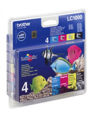 LC-1000VALBPRF - Brother - Cartucho de tinta LC1000VALBP preto ciano magenta amarelo DCP130C/ DCP330C/ DCP750WC/ MFC240C