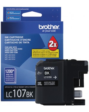 LC-107BK - Brother - Cartucho de tinta LC107BK preto MFCJ4510DW