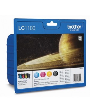 LC-1100VALBPDR - Brother - Cartucho de tinta LC-1100 preto ciano magenta amarelo DCP385C/585CW/J715W DCP6690CW MFC490CW/990CW MFC6490
