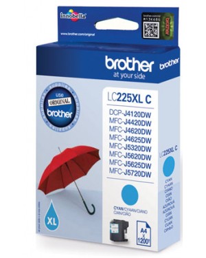 LC-225XLC - Brother - Cartucho de tinta ciano MFCJ4420DW MFCJ4625DW