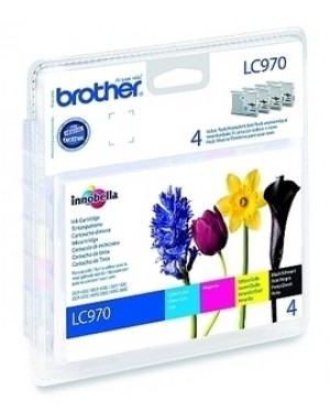 LC-970VB1P - Brother - Cartucho de tinta LC970VALBP preto ciano magenta amarelo