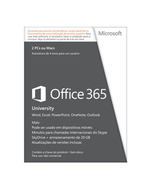 LICENCA R4T-00260 - Microsoft - Office 365 University 32/64GB