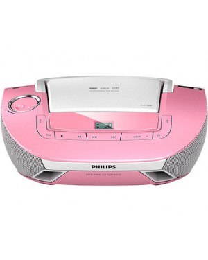 AZ1837P/78 - Philips - Micro System Radio FM/USB/CD/CDRW/MP3 2RMS Rosa